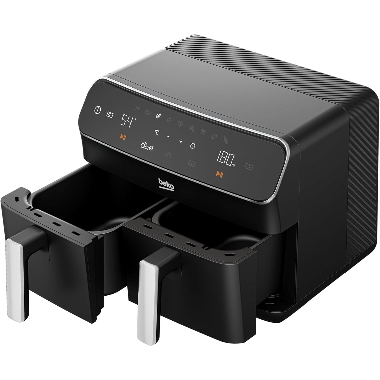 Buy Beko,Beko Dual Zone Air Fryer ExpertFry FRL5388B – 8.5L Capacity, Smart Finish, Match Cook, 9 Automatic Functions, Dehydrate, Black - Gadcet UK | UK | London | Scotland | Wales| Near Me | Cheap | Pay In 3 | Air Fryer & Grill